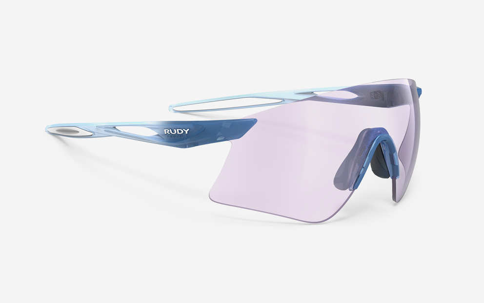 RUDYproject Astral Sphere (ルディプロジェクト アストラルスフィア) クリスタル ブルーアヴィオ スカイ フェード グロスフレーム　インパクトX2 調光レーザーパープルレンズ(SP977502)