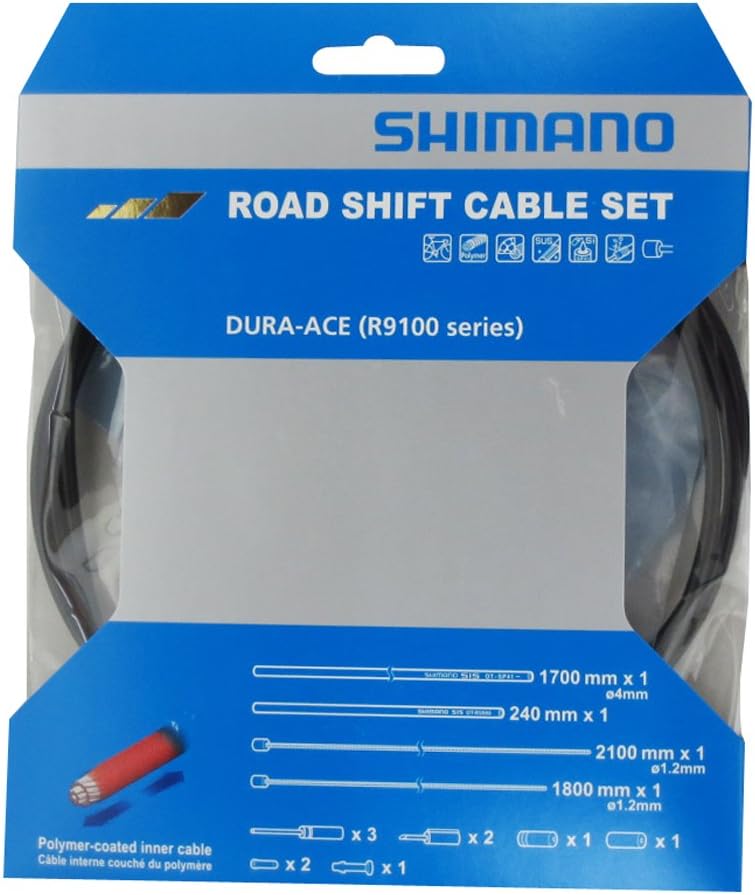 SHIMANO シマノ　ロード用ポリマーコート シフトケーブルセット　ブラック